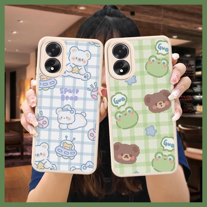 OPPO A38/A18 Quirky Silicone Case Cartoon Couple