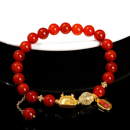 5A agate dragon steamed dumpling bracelet