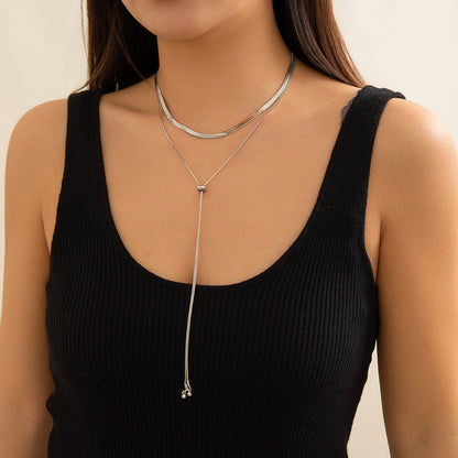 Double metal necklace