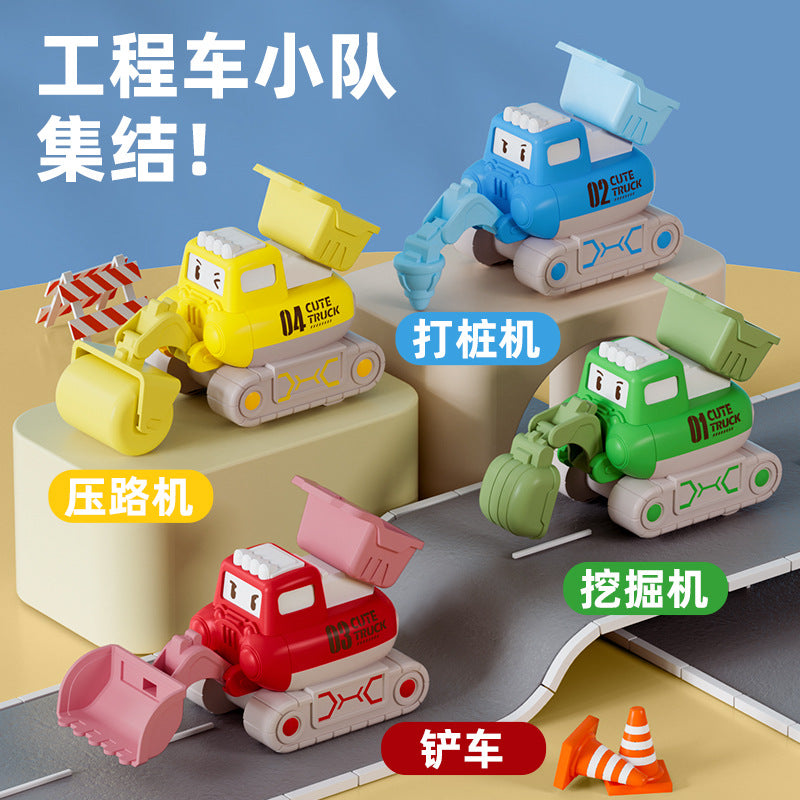 Cartoon Eng. Vehicle Press Toy