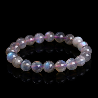 Pulsera de luz de luna de color gris morado natural. 