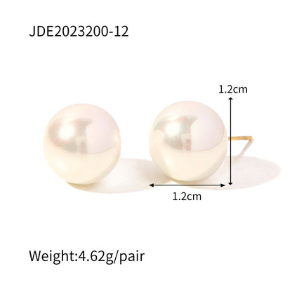 Colorful large pearl earrings