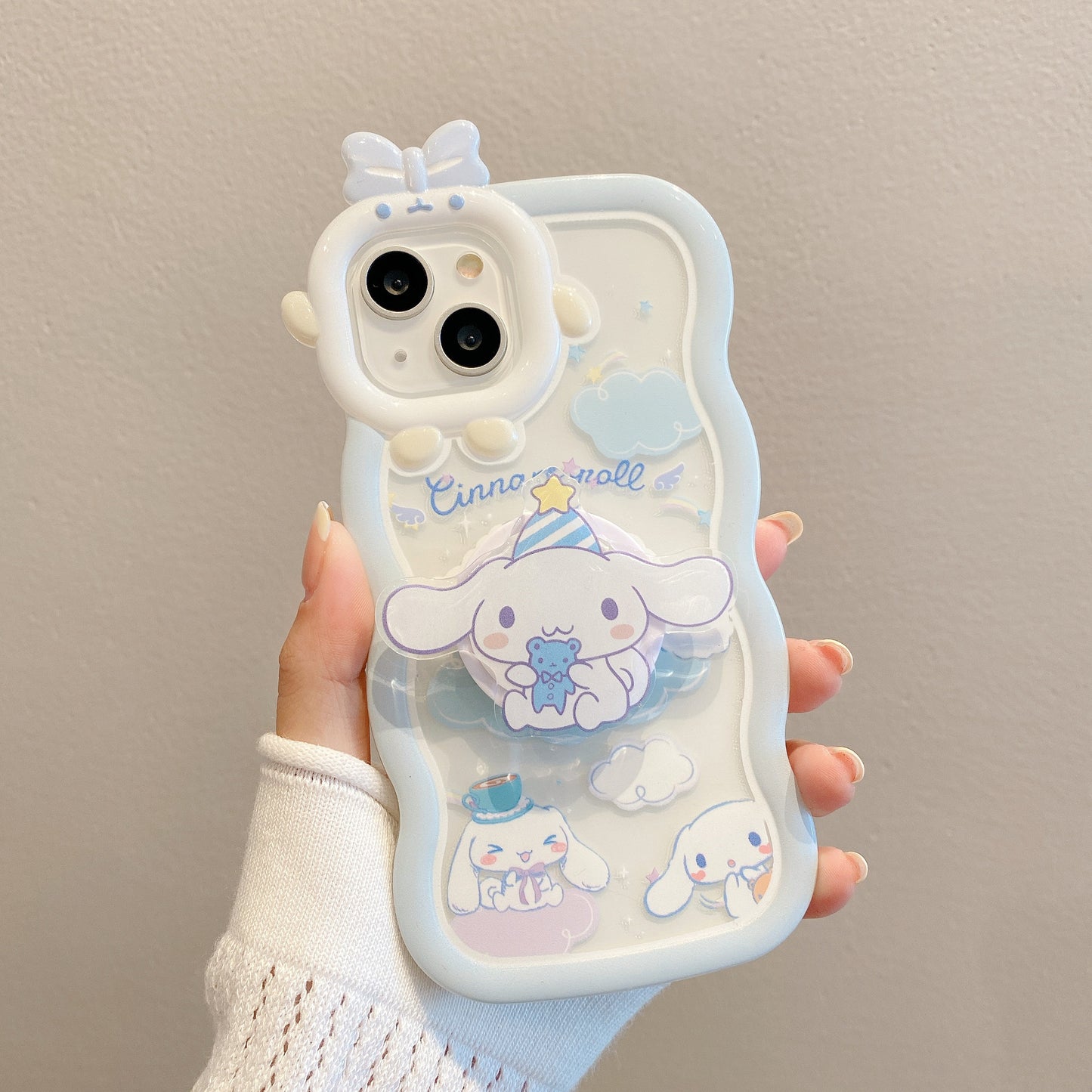 Wavy Monster Case iPhone15 12 Pro Cinnamon Dog Cartoon TPU