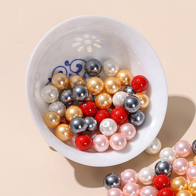 Multi-color imitation Nanyang half-hole beads loose beads pearls