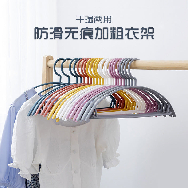 Non-slip non-marking coat hanger plastic