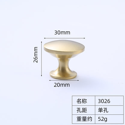 Round single hole cabinet door furniture handle