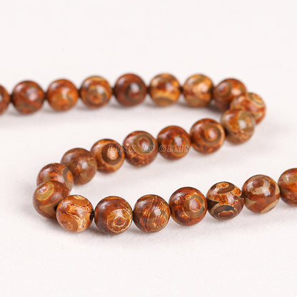 Tibetan retro three-eye dzi beads agate loose beads