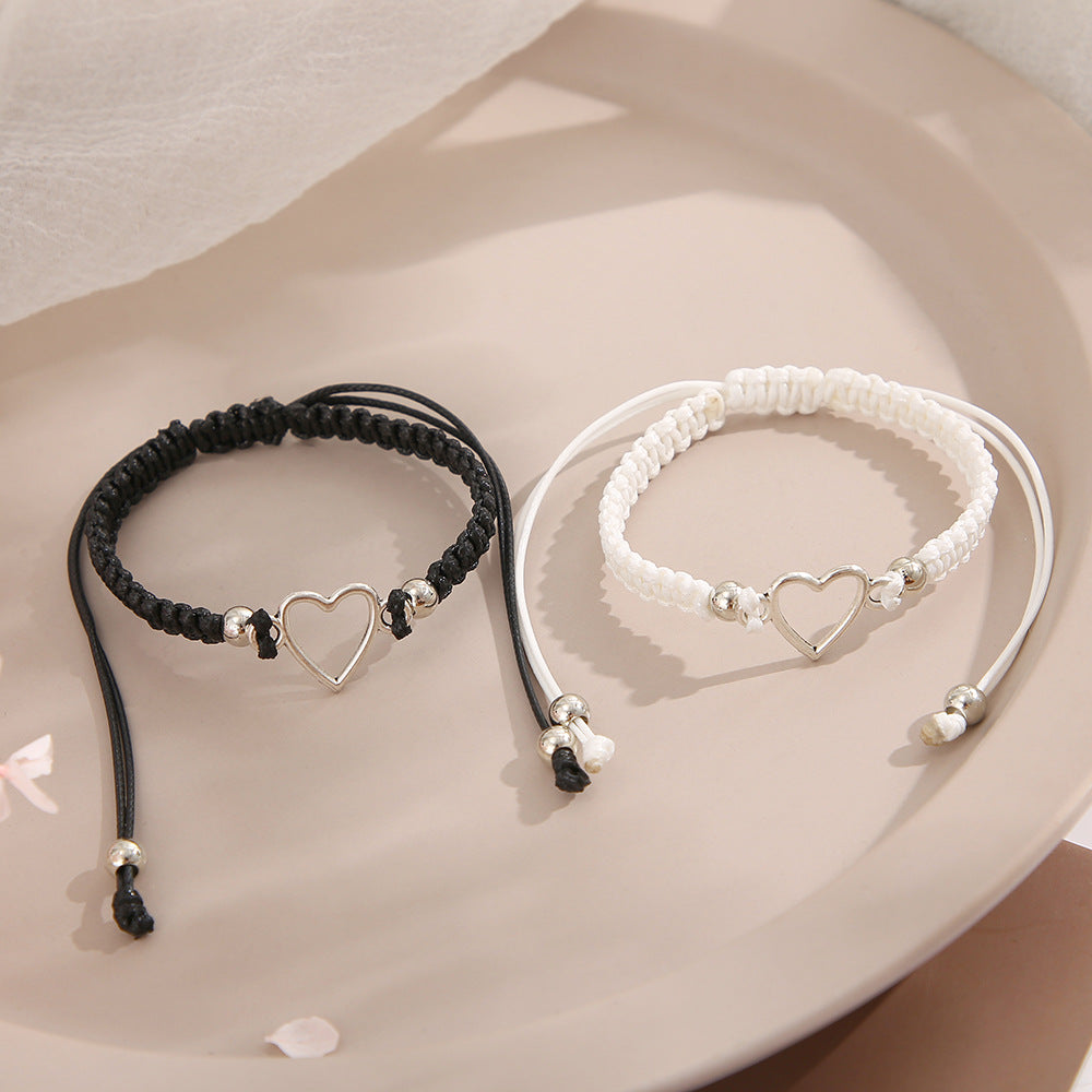 Love bracelet braided push-pull bracelet