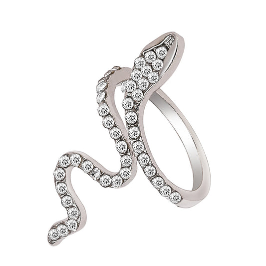 Zirconia Wrapped Snake Ring