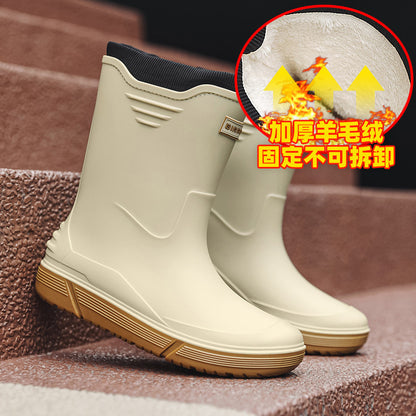 Fashion rain shoes men's warmth