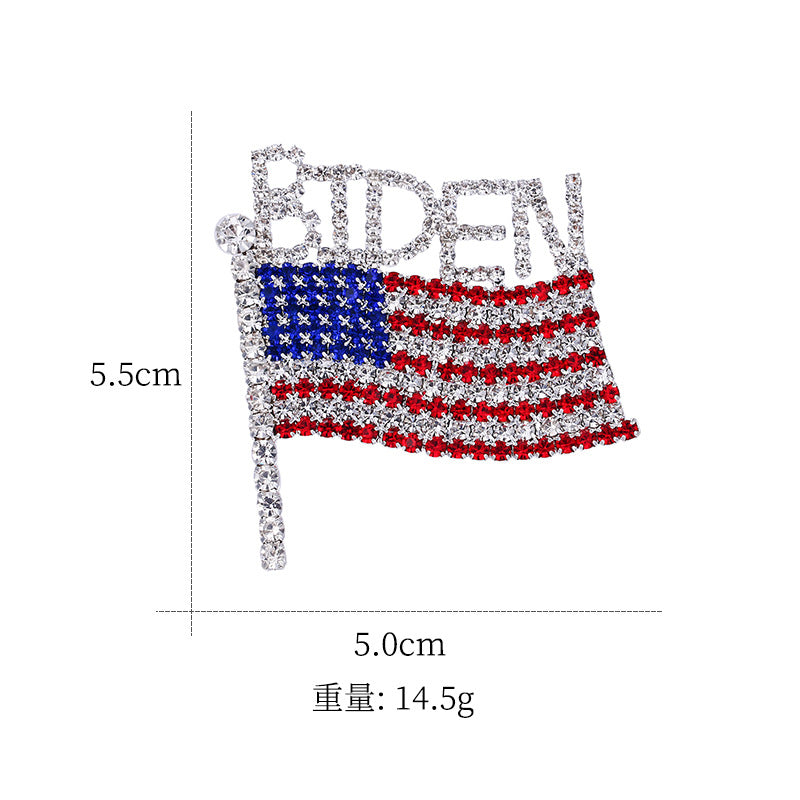 Flag brooch high-end