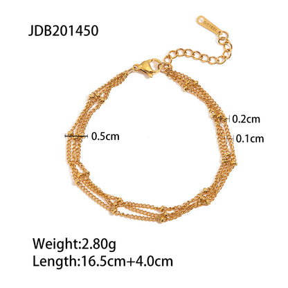 Double layer trendy chain bracelet jewelry