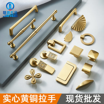 Brass handle for French cabinet door