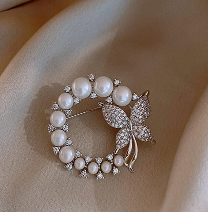 Pearl Butterfly Brooch