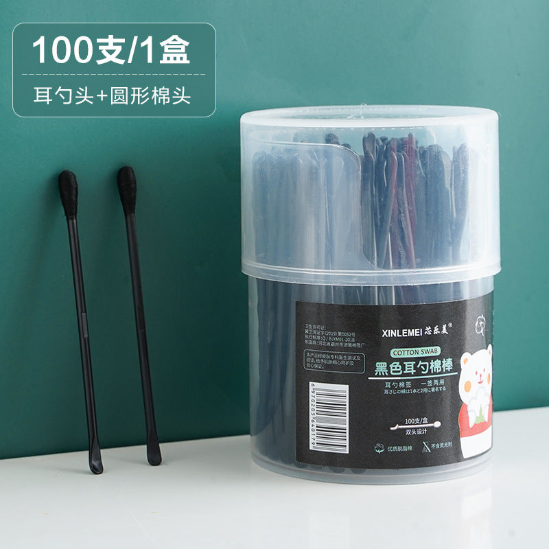 100 Pieces Dual-Use Ear Scoop Cotton Swabs