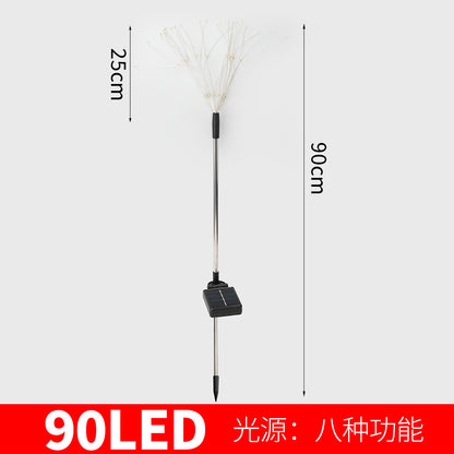 Solar smoke lamp simulation fiber optic smoke lamp