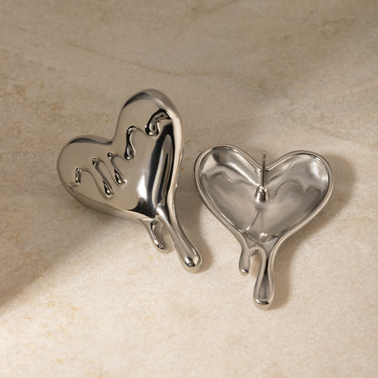 Symmetrical heart-shaped earrings