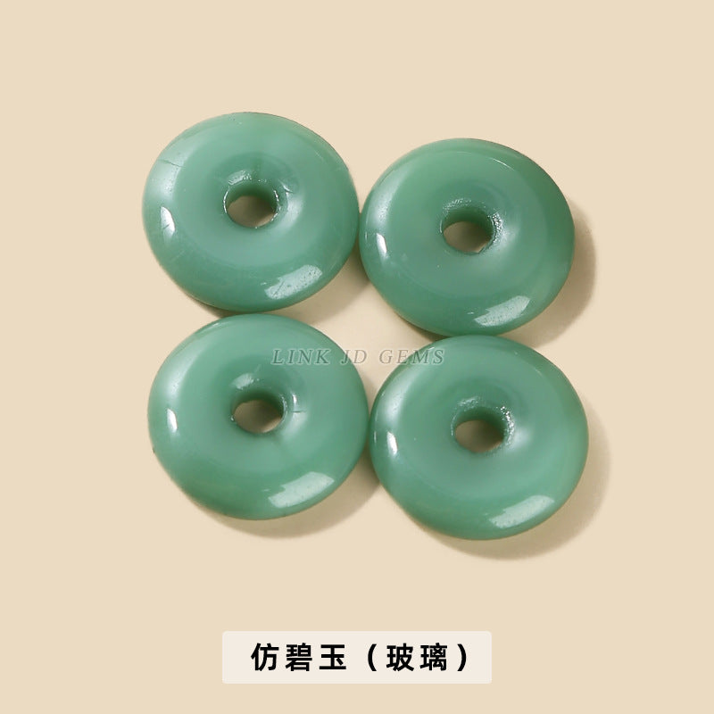 10-20Mm imitation jade glass safety buckle pendant