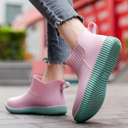 Women's water shoes with rain boots and low tube