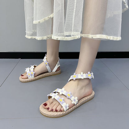 New flower flat sandals