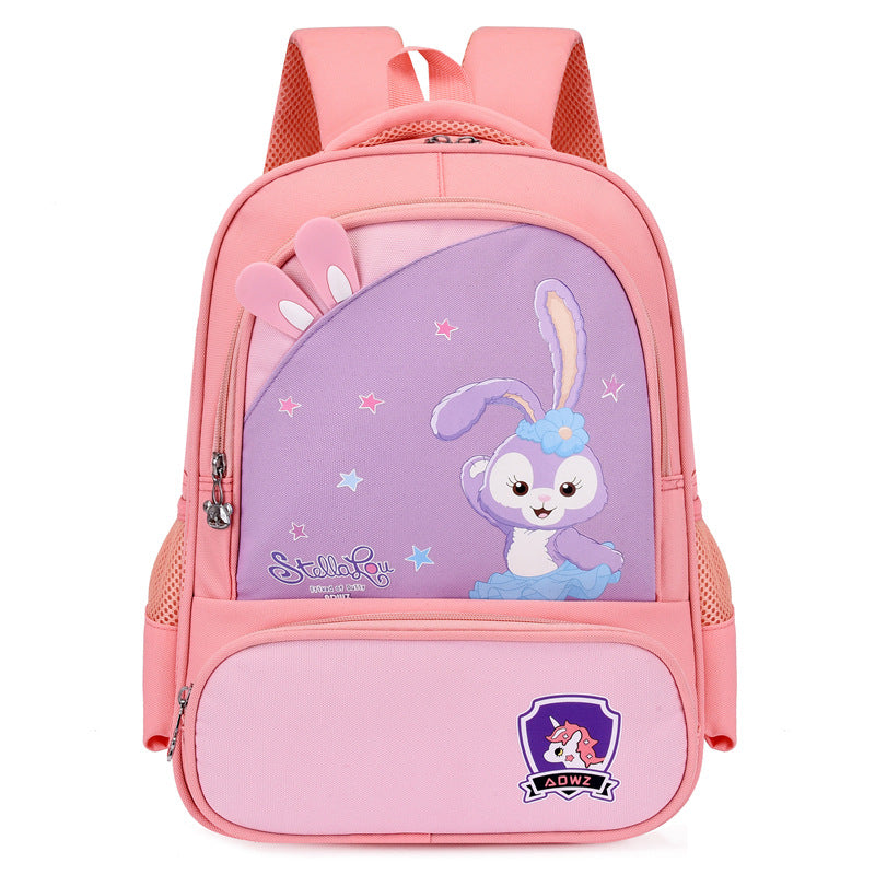 Cartoon cute elementary school student backpack