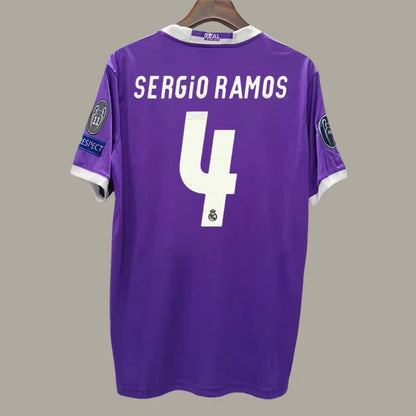 16-17 Real Purple Away Ronaldo Benzema Ramos Retro Jersey