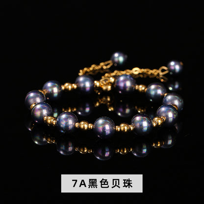 7A bead round bead bracelet stainless steel beads