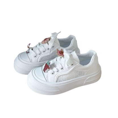 Women's mesh breathable white shoes