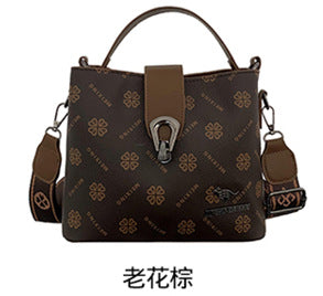 Premium printed letter shoulder handbag