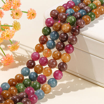 Imitation Tourmaline High Quality Chalcedony Loose Bead Bracelet