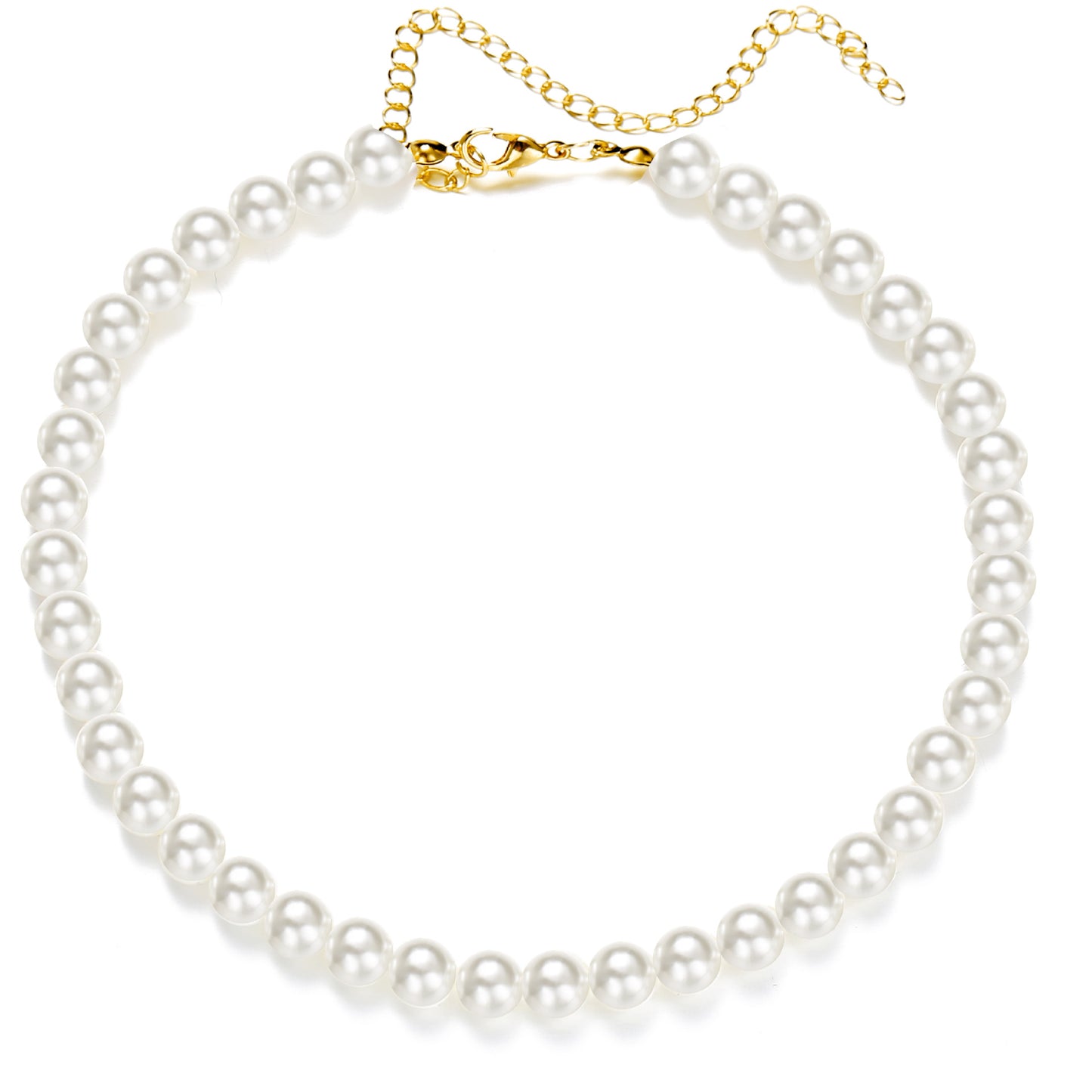 Pearl necklace choker clavicle necklace