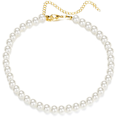 Pearl necklace choker clavicle necklace