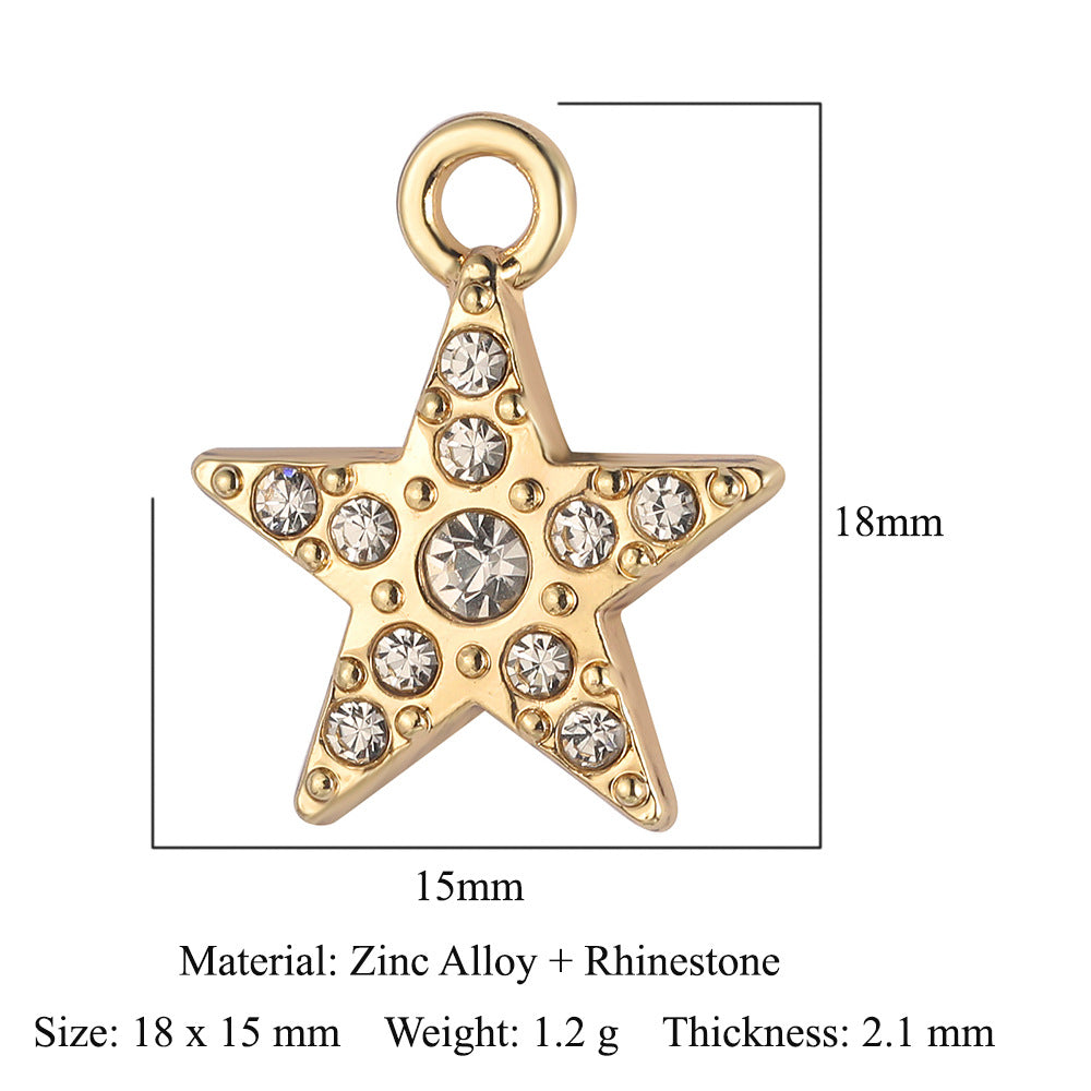 5 pcs/pack butterfly sun alloy pendant