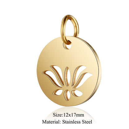 5 pcs/pack Yoga Lotus Sun Pendant