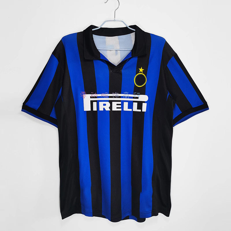 98-99 Camiseta retro de manga corta del Inter de Milán Ronaldo Baggio Zanetti Moratti 