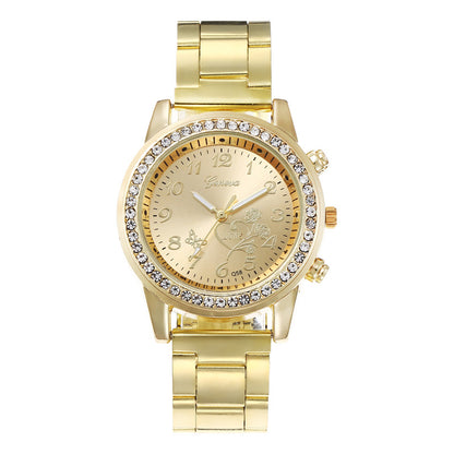 Alloy Diamond Ladies Butterfly Watch