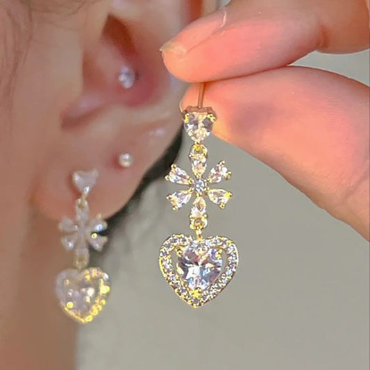 Zircon bridal earrings