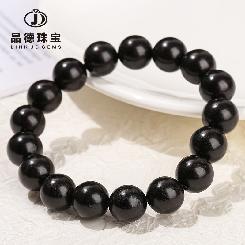 10/12Mm Ebony Bracelet Red Sandalwood Buddha Beads