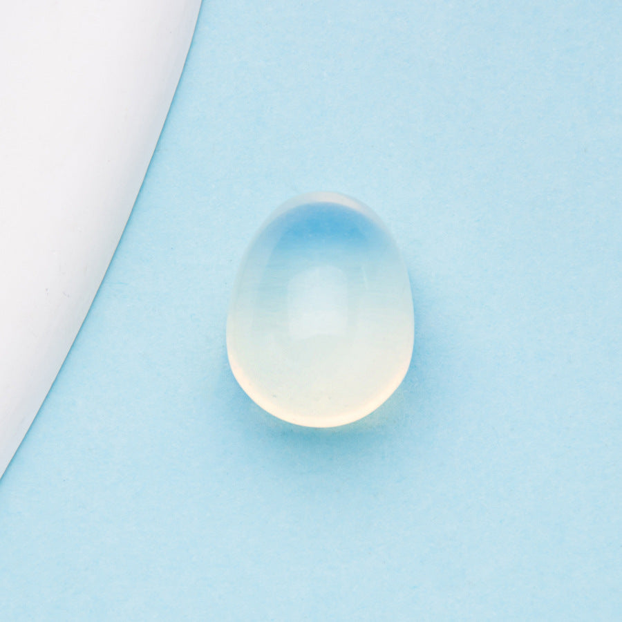 Crystal 15*20mm jade egg raw stone ornaments