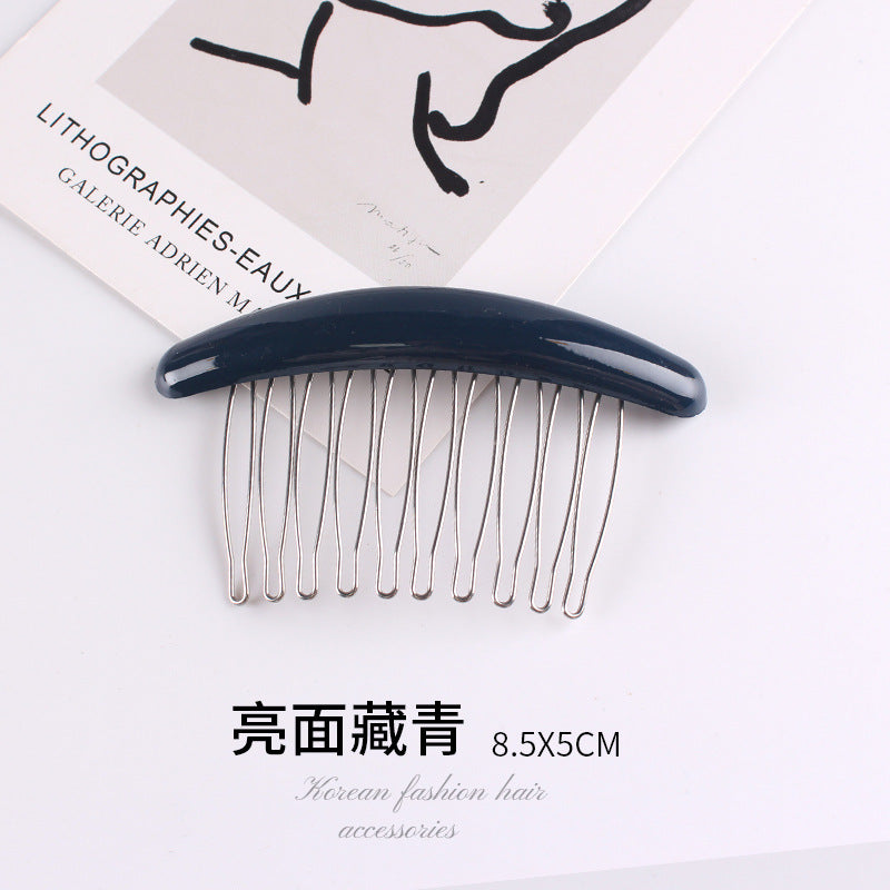 Frosted metal hair comb