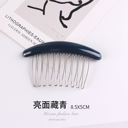 Frosted metal hair comb