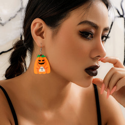 Pumpkin Skull Earrings Jewelry Earrings