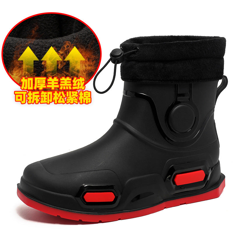 Rain shoes men wear versatile waterproof