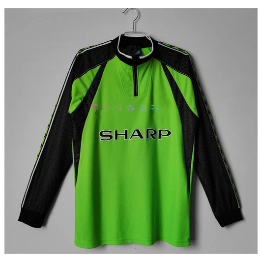 98-99 Man United Retro 1 Schmeichel Treble Long Sleeve Goalkeeper Jersey