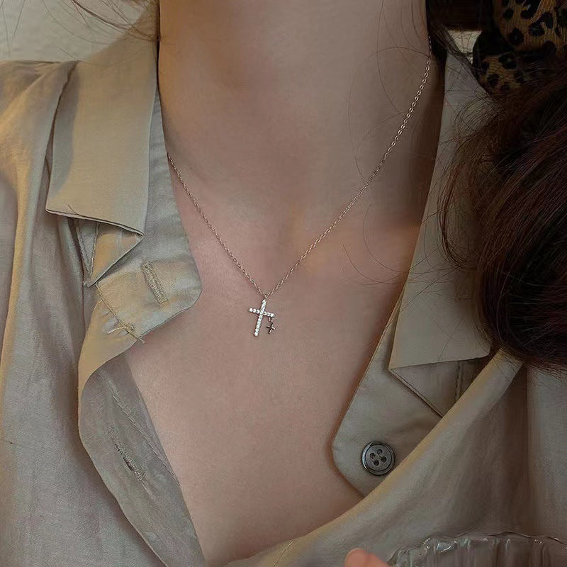 Metal chain necklace size cross necklace