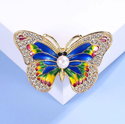 Drip Butterfly Brooch Alloy