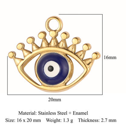 Dripping eyes French titanium steel pendant