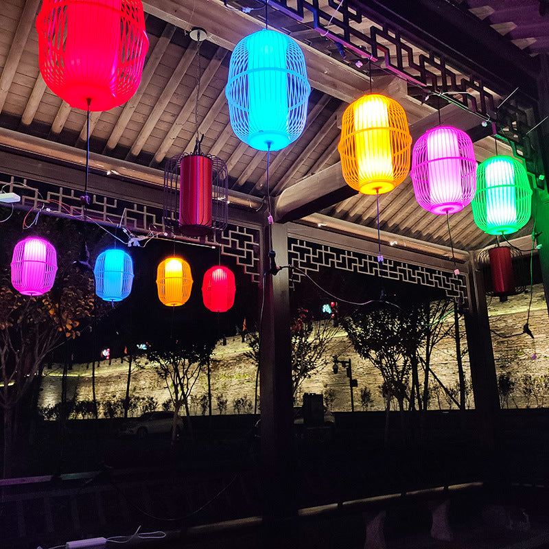 Outdoor Street Lights LED New Year Red Lanterns