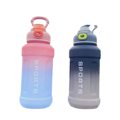 Frosted Gradient Sports Plastic Water Bottle