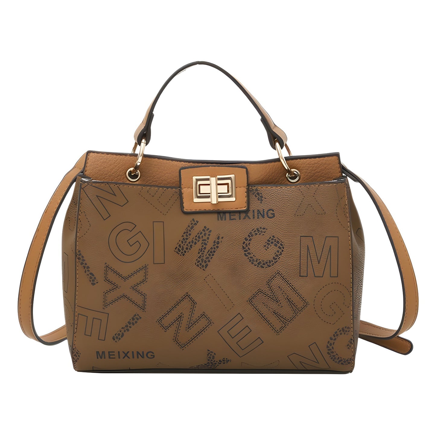 New printed letter bag women's high texture